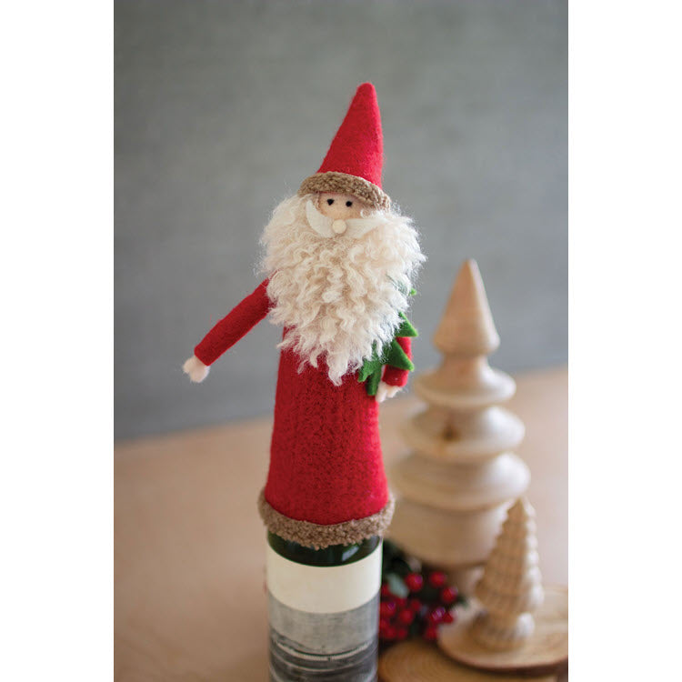 Felt Santa Wine Topper Box/4