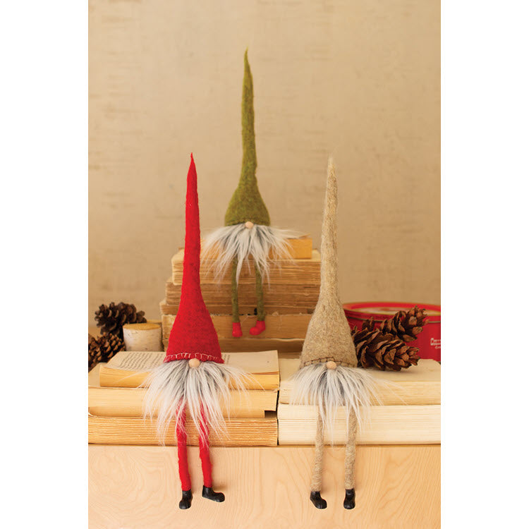 Felt Christmas Gnome Shelf Sitters Set/6