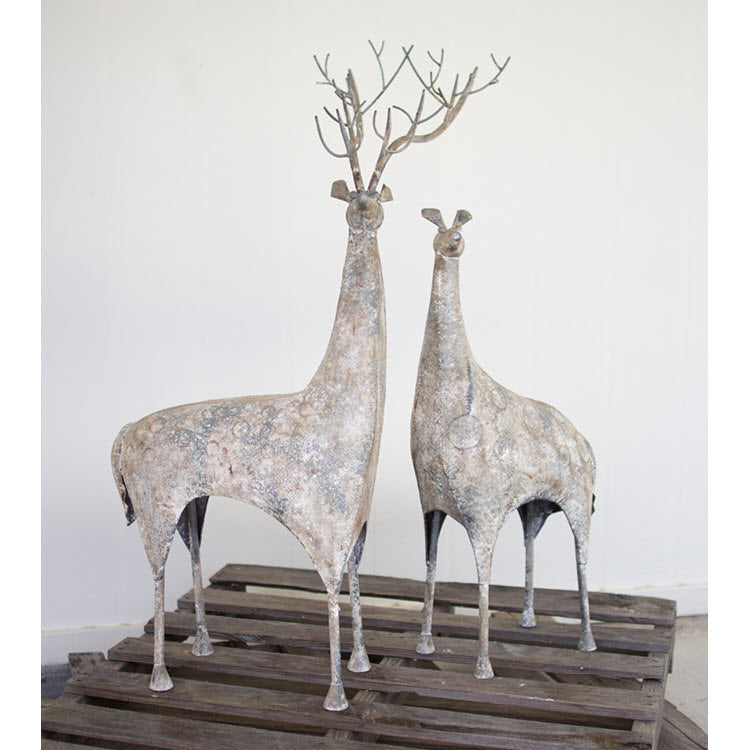 Rustic Metal Deer Set/2