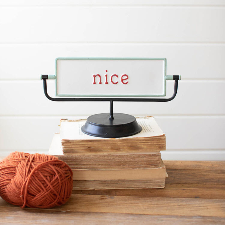 Naughty/Nice Flip Sign
