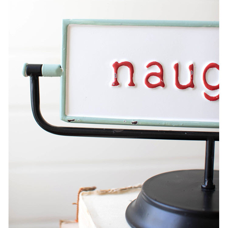 Naughty/Nice Flip Sign