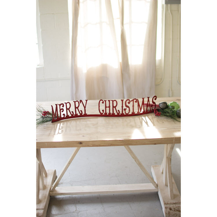 Tabletop or Mantel Merry Christmas Set/2