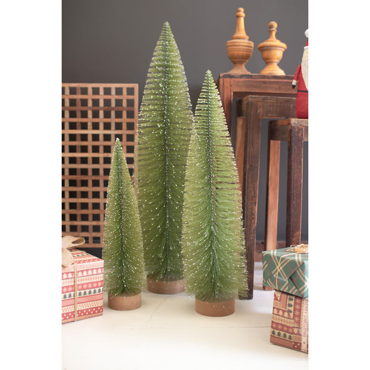 Bottle Brush Christmas Trees Set/3