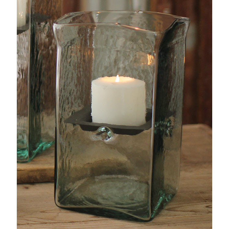 Square Glass Candle Hurricane (Three Sizes)