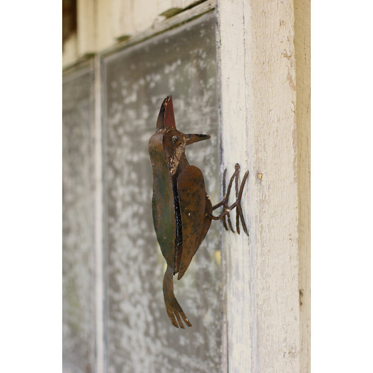 Rustic Metal Woodpecker