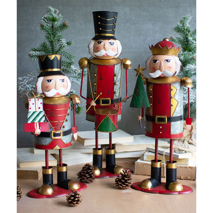 Painted Metal Nutcrackers Set/3