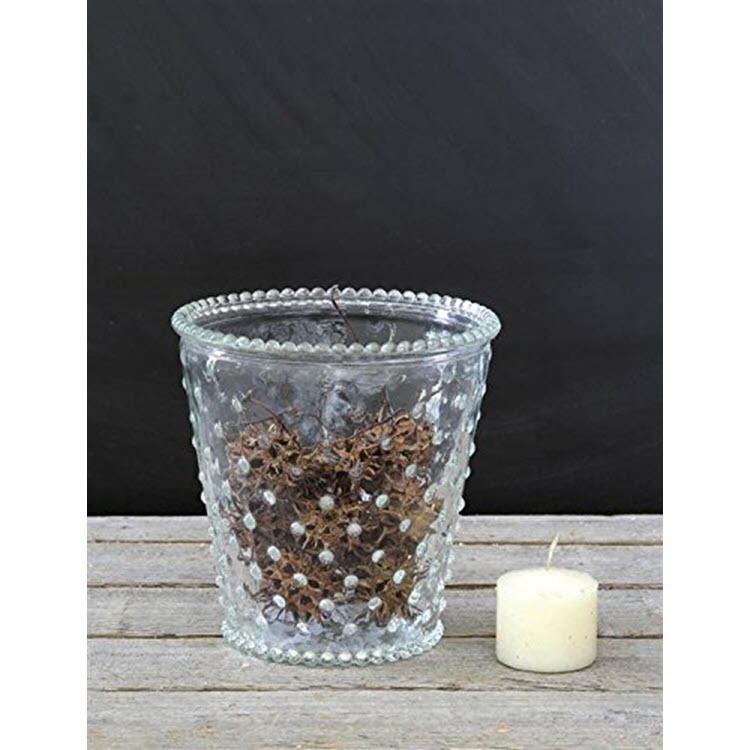 Glass Hobnail Votive