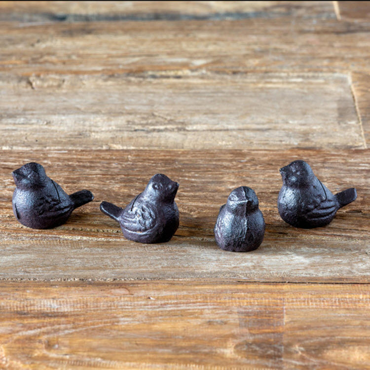 Cast Iron Songbird Place Card Holders Set/8