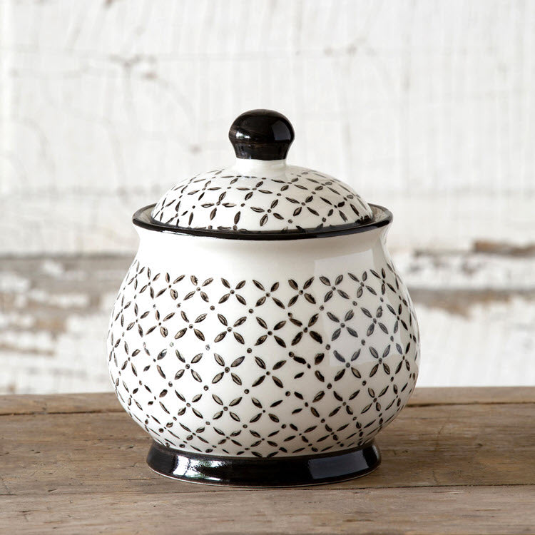 Norden Pattern Sugar Bowl with Lid