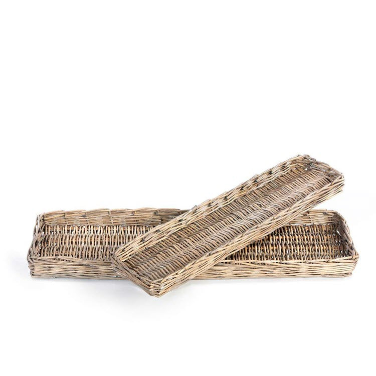 Rattan Woven Bread Trays Set of 2
