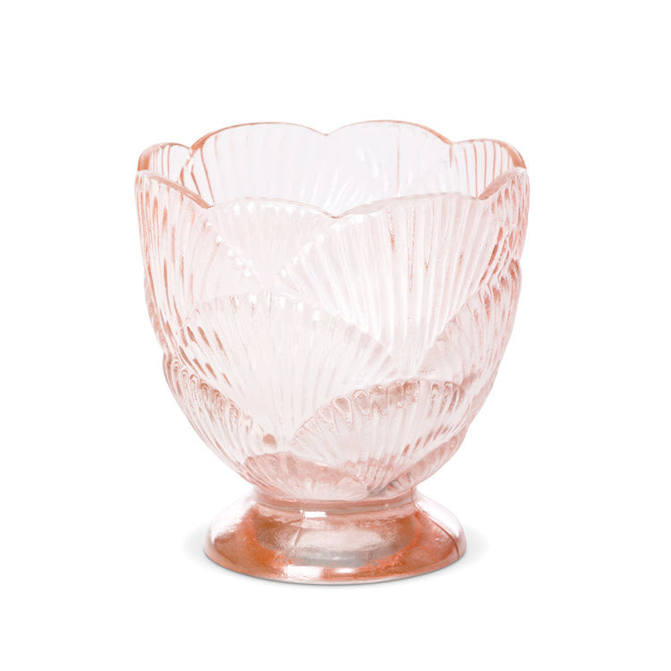 Pressed Glass Shell Vase Large Set/8