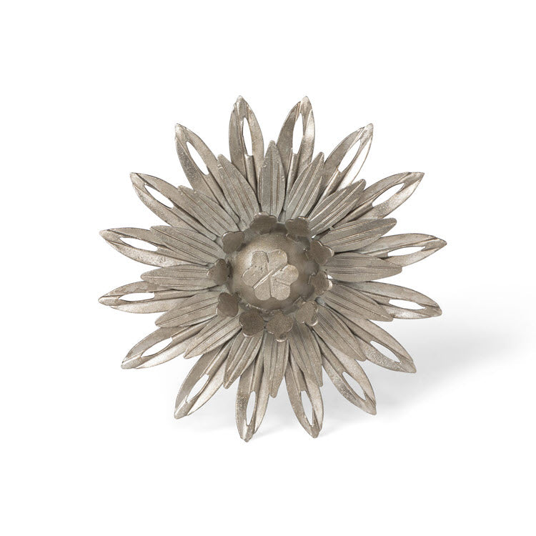 Aged Nickel Wall Sunflower Small
