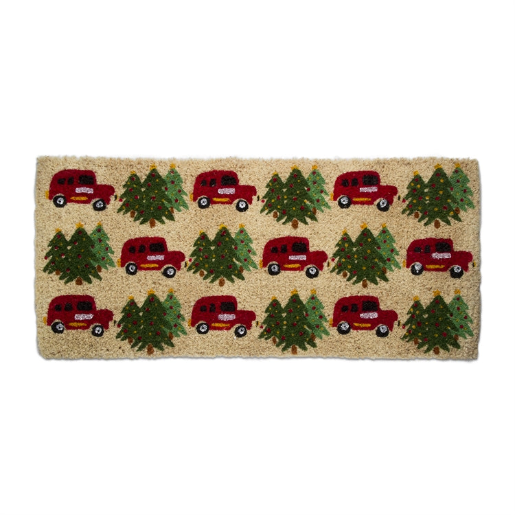 Whimsy Car Christmas Estate Coir Mat