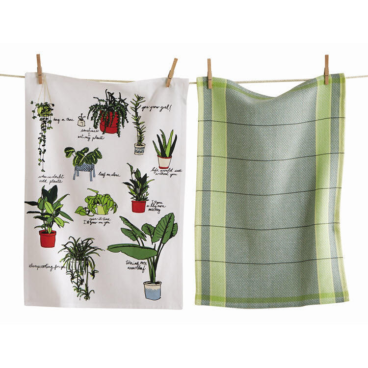 Veggies Linen Kitchen Towels Set/2