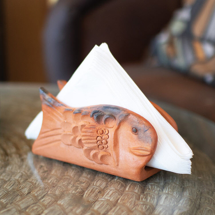 Terracotta Fish Napkin Holder