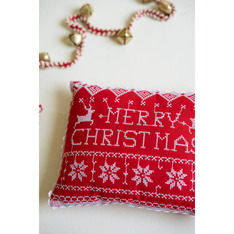Cross Stitched Christmas Pillows Box/4