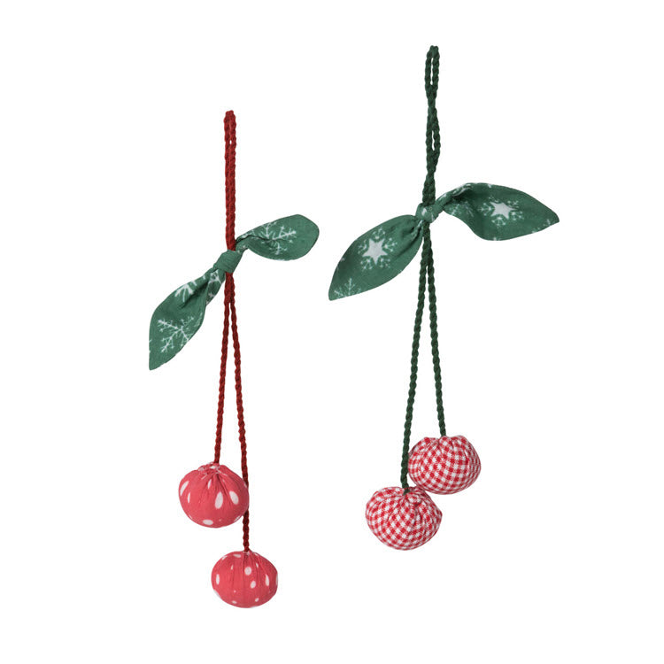 Hand Sewn Cherry Cluster Ornament Set/2