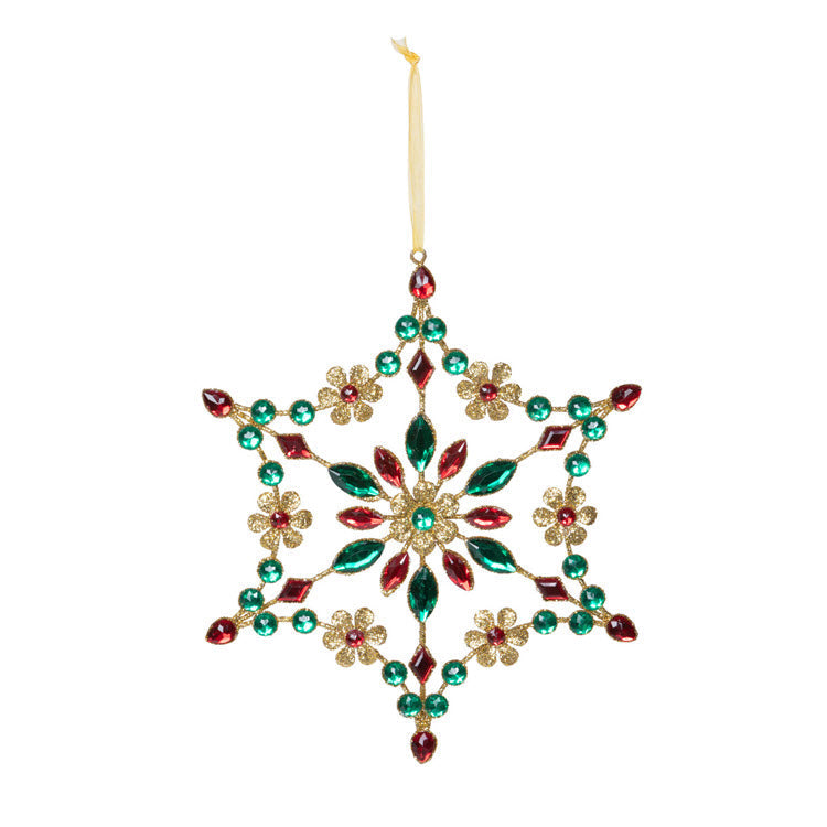 Holiday Cheer Gem Starburst Ornament Set/8