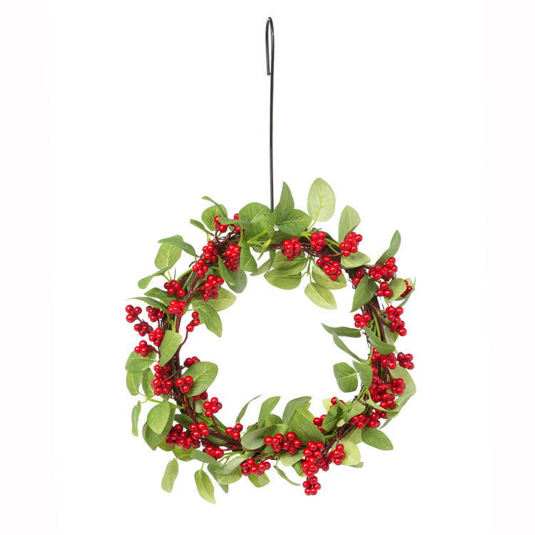 Red Berry and Bayleaf Wreath Set/8