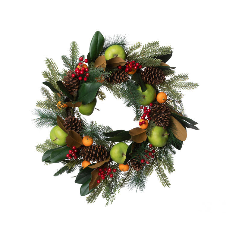 Mixed Fruit and Evergreen Wreath Set/2