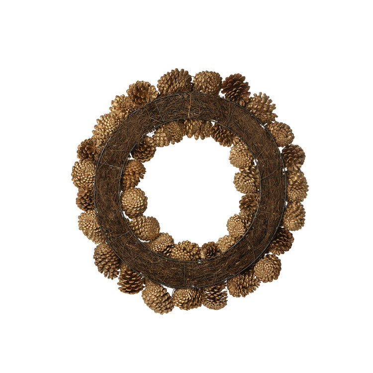 Mixed Pine Cone Wreath Set/2