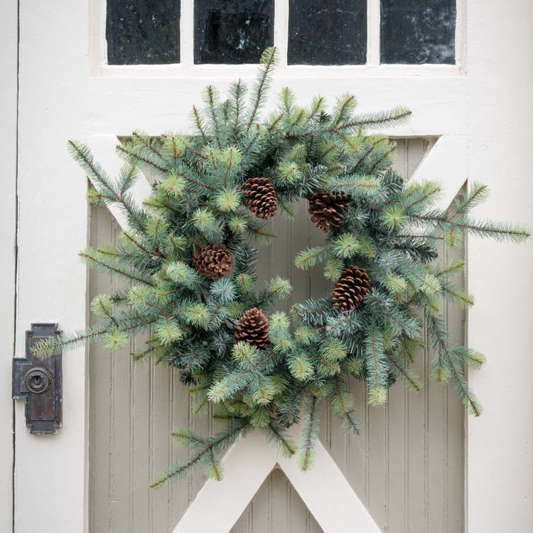 Blue Spruce Wreath with LED Lights Large