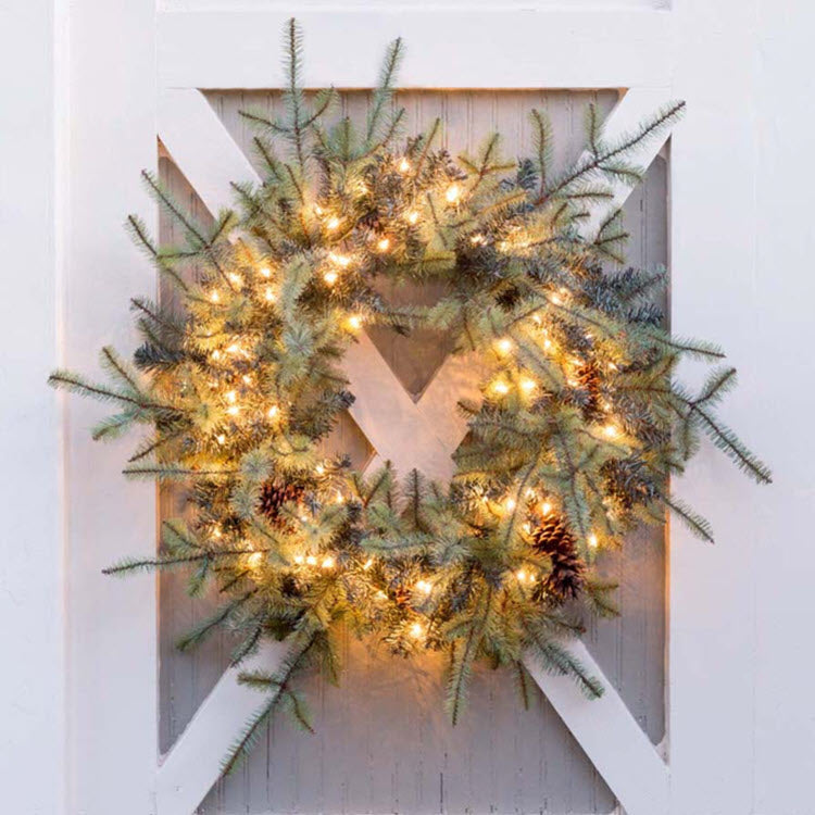 Blue Spruce Wreath with LED Lights Extra-Large