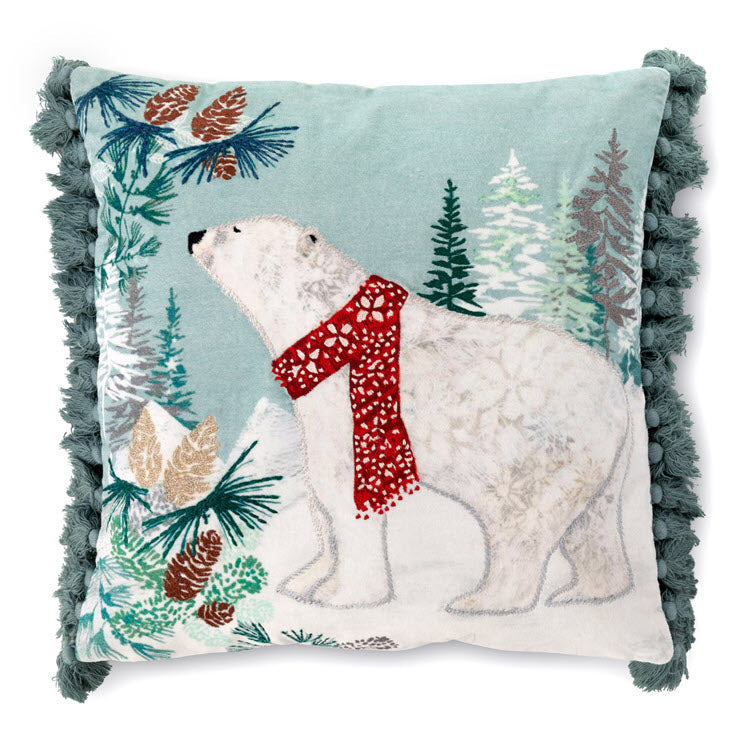 Alpine Forest Pillow with Tassels Set/2