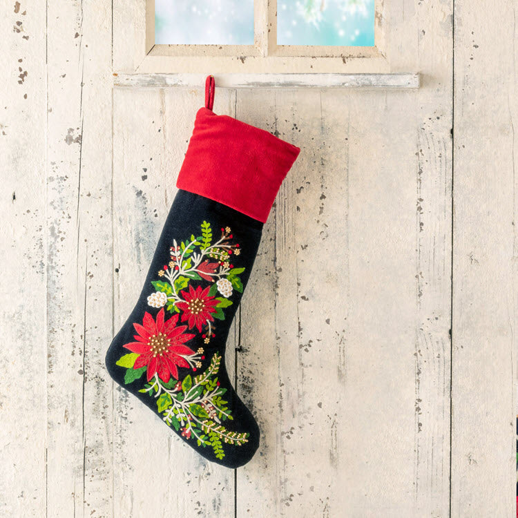 Poinsettia Stocking