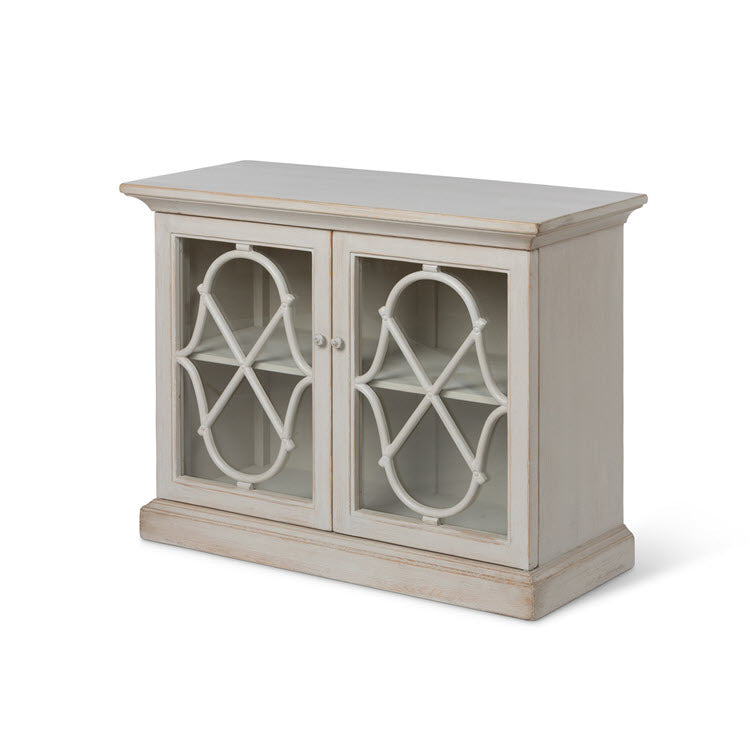 Adeline Wood Console with Glass Doors