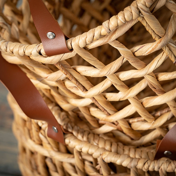Open Weave Handled Baskets Set/3
