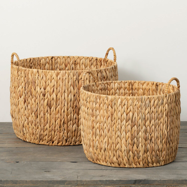 Handcrafted Fiber Baskets Set/4
