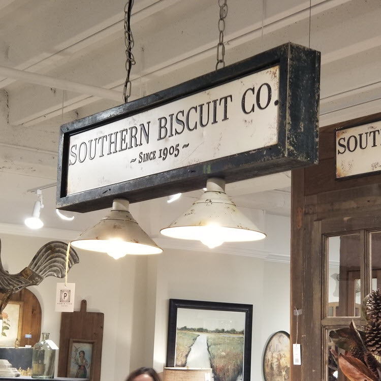 Southern Biscuit Co Hanging Sign Light Fixture